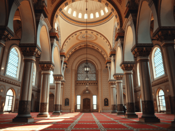Quranic Enlightenment: Interior of a mosque